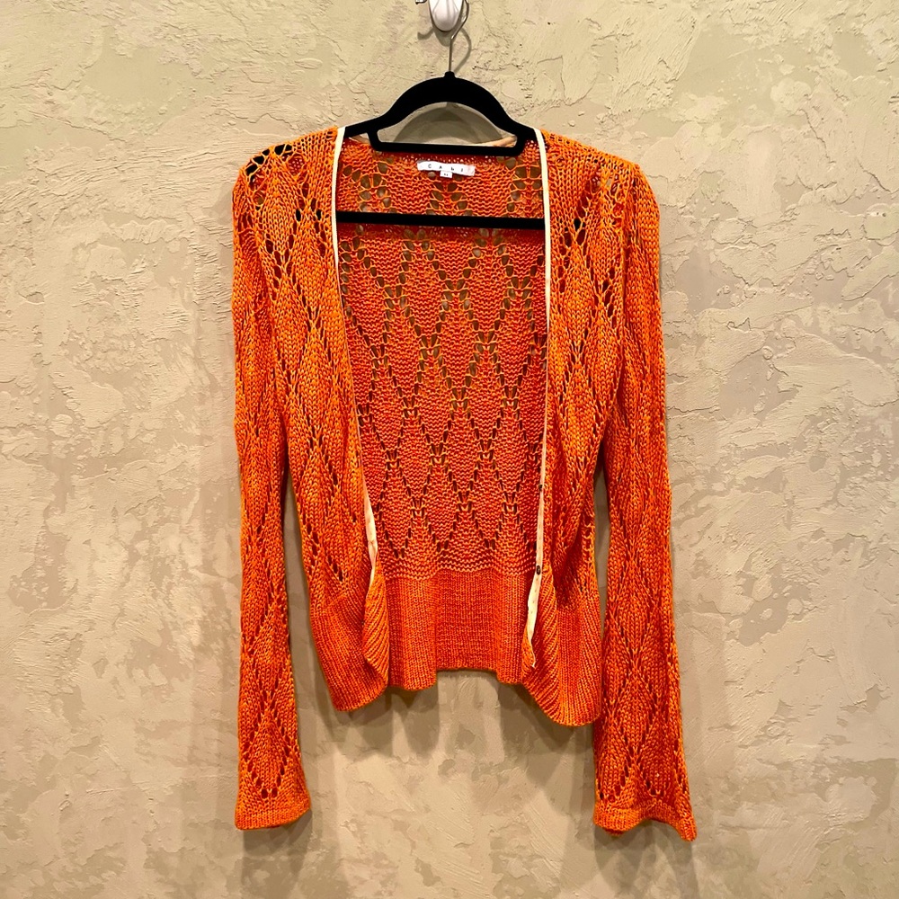Orange Knit Cardigan